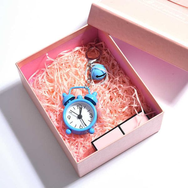 Llaveros Nuevo Mini Pequeño Reloj Despertador Llavero Accesorios Colgantes Decoración Creativa Del Coche Bolsa Adornos Pareja Llavero Pequeños Regalos R230301