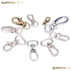 Porte-clés le plus récent style de conception minimaliste porte-clés pour hommes femmes argent plaqué anneau rond ajustement sac pendentif bijoux de voiture charme Dhgarden Dh8Xc