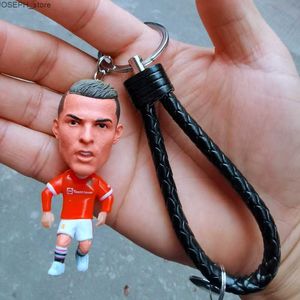 Portachiavi Nostlgico futebol estrela chaveiros figura de futebol pvc bolo decorao boneca bonito jogador de futebol brinquedos fs lembrana presente chave J230427