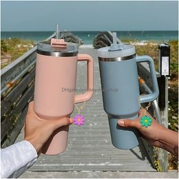 Anneaux clés Autres accessoires de charme de lettre de boisson pour 40 oz tasse Id initial Id Poigure personnalisée Tableau de gobelet