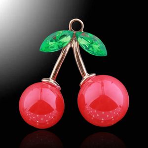 Key Rings Pack van 10 st van Red Crystal Cherry Pendant sieraden ketting Key Chain Decorations 231222