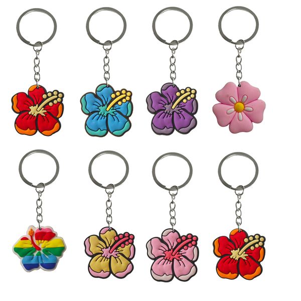 Anneaux clés Pentapétal Flower Keychain for Goodie Bag Sobers Supplies Keychains Girls Boys Keyring Scolarbag approprié Car Backpack Car Cha Otvud
