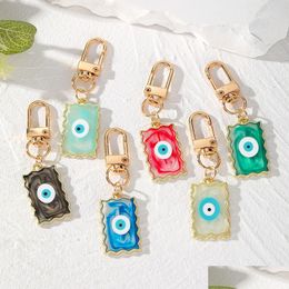 Porte-clés Rec Turc Evil Eye Porte-clés Lucky Résine Bleu Rose Rouge Chaîne Porte-clés Pour Hommes Femmes Voiture Pendentif Drop Livraison Jewe Dhgarden Dhqoe