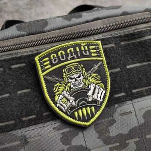 Sleutelringen Russische schedel driver patches tactisch moreel geborduurde badges op rugzak gepersonaliseerde militaire armband klittenband patch J240108