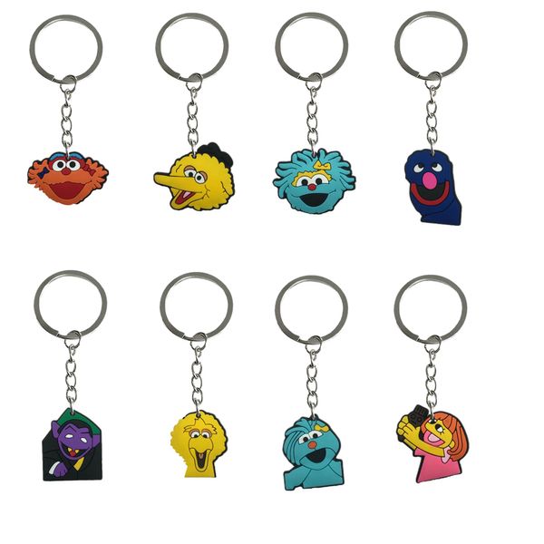 Anneaux clés Sesame Street Keychain Keyring For Men Birthday Christmas Party Favors Gift Goodie Bag Stuffers Supplies SCOLOG SCOLOG