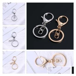 Key Rings Ship Colorpreserving Electroplating Keychain Diy AllMatch Lobster Clasp Gift R195 Mix Order 60 stuks veel druppel levering J DHI8C