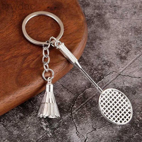 Anillos clave para hombres y chalecos para mujeres Badminton Keychain Pendse Sports Small Gift 240412