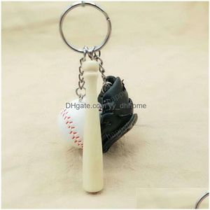 Key Rings Sport Baseball Goeven Keyring Wood Bat Designer Keychain Key Rings Bag Hangt Fashion Jewelry Drop Delivery Dhiem