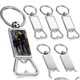 Sleutelringen Sublimatie Blanco Buckle Metal Bottle Opener Keyring Women Men Men Mode Jewelry 2 2yfa Q2 Drop Delivery OT4TU