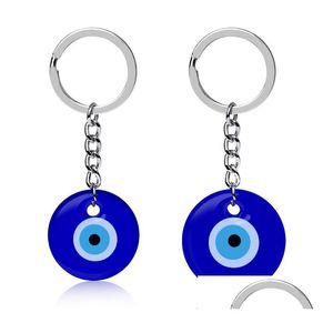 Porte-clés turc bleu mauvais œil porte-clés porte-clés charmes pendentifs artisanat en verre avec porte-clés suspendus ornement bijoux accessoires A Dh2Dh