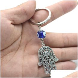 Porte-clés Turc Evil Eye Porte-clés Chanceux Bleu Charme Chaîne Vintage Porte-clés Pour Hommes Femmes Voiture Pendentif Drop Delivery Bijoux Dhgarden Dhvss