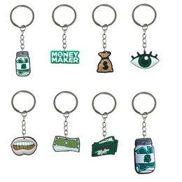 Key Rings USD -thema 19 Keychain voor kinderen feest gunsten sleutelhanger mannen