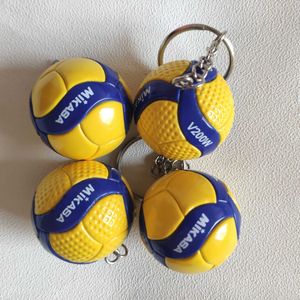 Key Rings V200W Mini PVC Volleybal Keychain Sport Key Chain Gift Car Key Holder Ring voor spelers Men Women Keyring Birthday Gift G230210