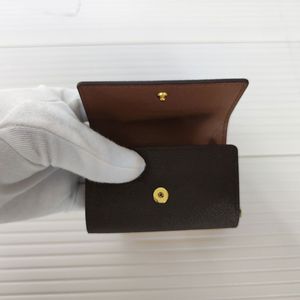 Key Wallets Brown Flower Beroemde klassieke ontwerper Womens 6 Key Holder Luxury Purse Leather Men Card Holders Imitatie portemonnee Sleutels Ring Handtas