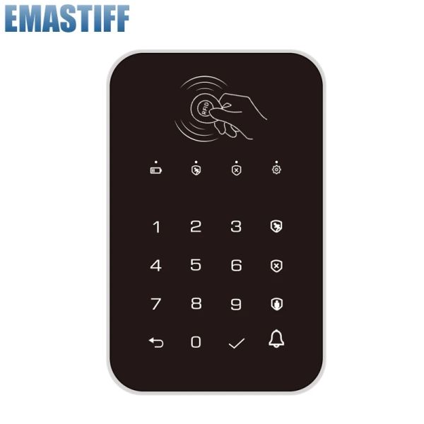 Clavier 433MHz Bras de clavier tactile sans fil ou désarmement clavier de mot de passe pour le système d'alarme de sécurité domestique Tuya Smart WiFi GSM Système