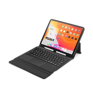 Case de teclado Bluetooth inalámbrico 7 colores LED retroiluminado cubierta de soporte de panel táctil con soporte de lápiz para iPad 11