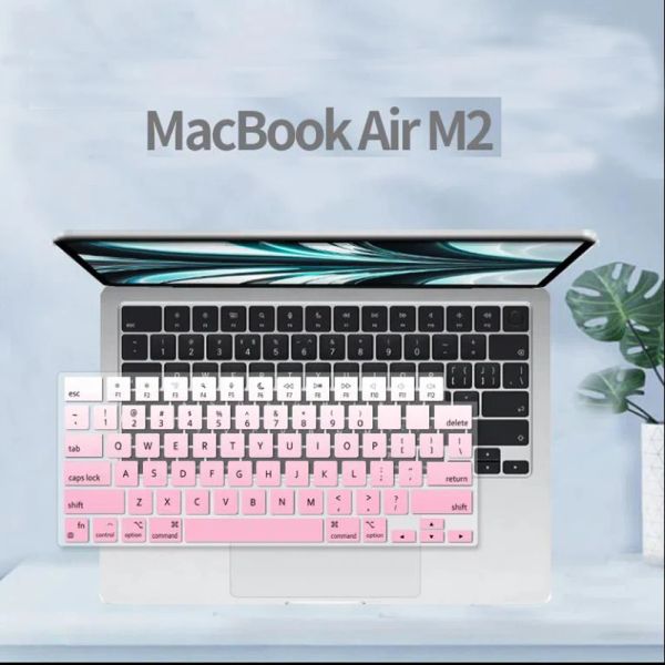 Cubierta de teclado para MacBook Pro14 16 pulgadas 2021 A2442 A2485 Air M2 13.6 pulgadas M2 2022 A2681Ailicone Versión impermeable US Versión de EE. UU.