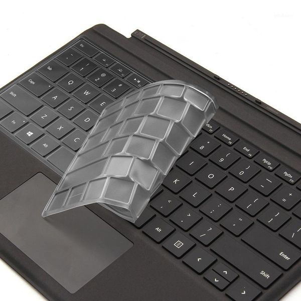 Fundas para teclado Funda transparente de TPU Protector de piel Compatible con Surface Pro 5 6 7 X Case Go1