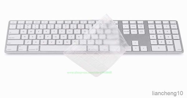 Cubiertas de teclado para iMac teclado con cable A1243 MB110LL/B con teclado numérico versión de EE. UU. funda protectora de teclado para iMac R230717