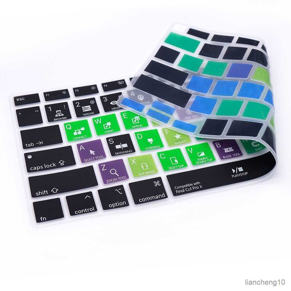 Cubiertas de teclado HRH Final Cut Pro Shortcut Keyboard Cover Skin para Air 13,3 pulgadas A2179 M1 Chip con Touch ID US Layout R230717