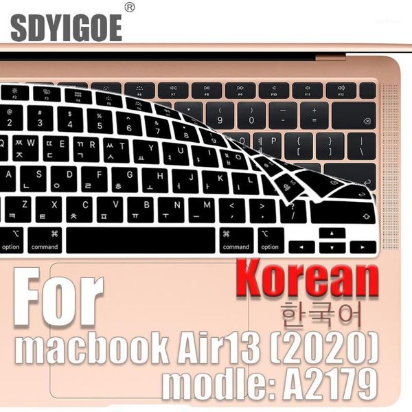 Couvertures de clavier Couverture d'ordinateur portable coréen pour Air13 2021 Case A2179 Film de protection 13 pouces Forme Silicone Cover1