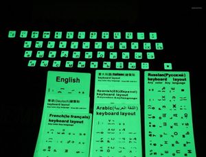 Clavier couvre lettres lumineuses autocollant multilingue autocollants pour ordinateur portable bureau veilleuse Sticker1