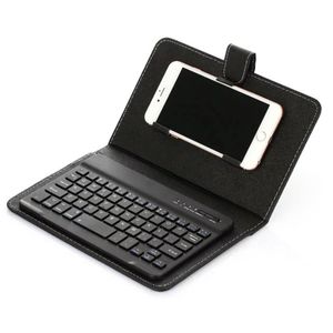 Keyboard Covers Mini mobiele telefoon Bluetooth draadloze lederen tas met beschermhoes p230808