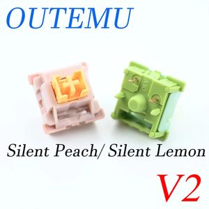 Couvre-clavier Outemu Silent Peach V2 Switch Lubed Update Lemon Switches Mécanique Linéaire Tactile 5Pin Custom Swap DIY 231007