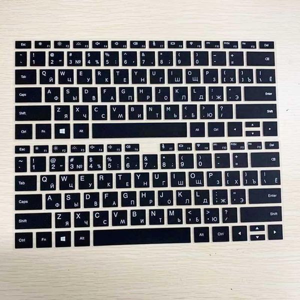 Clavier Couvre Langue Russe Lettre Silicone Couverture Autocollant Pour Huawei Matebook 13 X Pro 13.9 2021 Notebook Guard Film De Protection1