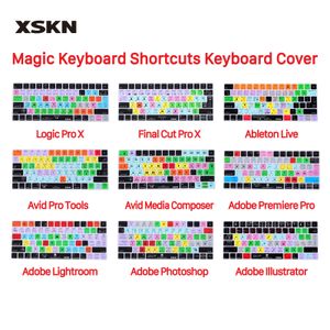 Couvertures de clavier XSKN Logic Pro X Final Cut Ableton Live Tools Premiere couverture de raccourcis pour Apple Magic US EU 230808