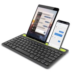 Teclado para computadora de escritorio que carga el teclado inalámbrico Bluetooth de doble canal