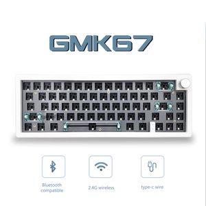 keyboard kit hot-swappable 3 mod bluetooth 2.4g wireless rgb backlit gasket structure keyboard