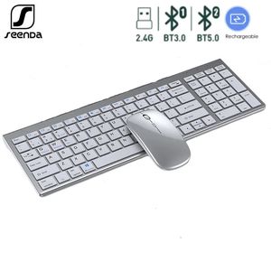 Ensemble clavier et souris Bluetooth à trois modes, sans fil et multi-appareils, rechargeable, 231030