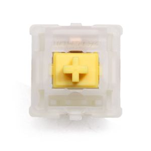 Toetsenbord muis combo's Gateron Cap Milky Yellow V2 Switch Extra's 5pin RGB Linear 63G MX STEM SCHAKELAAR voor mechanisch toetsenbord 50m met acrylbasis Case 221011