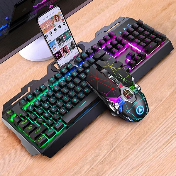 Clavier et souris Combos GX2 filaire Combo 104 touches lumière LED et ensemble rétro-éclairé RGB étanche modifiable pour ordinateur de bureau 231019