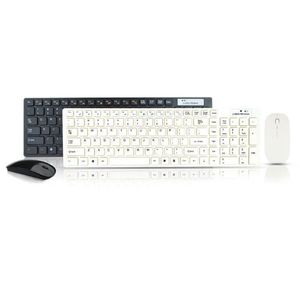 Clavier Souris Combos Haute Qualité Tra Mince Blanc 2.4G Clavier Sans Fil Sans Fil Ajouter Souris Optique Portable Sans Fil Combos Drop Deliv Dhmjf