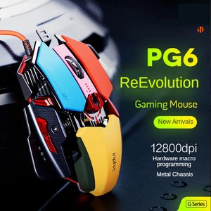 Clavier Souris Combos PG6 Ordinateur USB Filaire Souris De Jeu RVB Silencieux 5500 DPI Mécanique Avec 9 Boutons Pour PC Portable Pro Gamer 231128