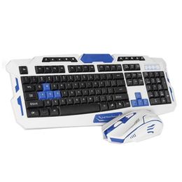 Combos de mouse de teclado inalámbrico y delgado 2.4GHz 104 teclas con receptor para juegos de oficina Ergonómico 2 piezas Computadoras de entrega neta DH8YS