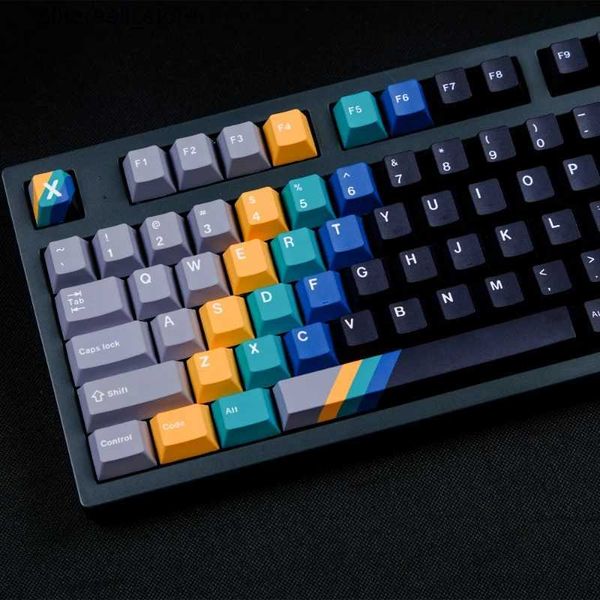 Teclados 1 juego GMK 129 teclas Teclas de grabación Teclas de perfil de cereza PBT de doble disparo para MX SWitch Teclado mecánico para juegos ISO personalizado Q231121