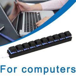 Toetsenborden 10 sleutels zwart aangepaste mini toets -toetsenbord numpad mechanisch toetsenbord osu programmeer macro -toetsenbord voor photoshop gaming