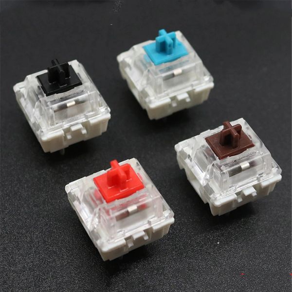 Teclados 100pcs teclado mecánico Black azul marrón rojo Interruptor para enchufes CIY SMD 3pin Pins finos compatibles con interruptor MX