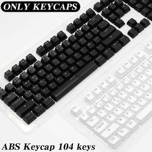 Claviers 104 touches Keycaps OEM clavier mécanique rétro-éclairé hautement rvb Keycap espagnol arabe russe français coréen allemand thaï portugais L240105