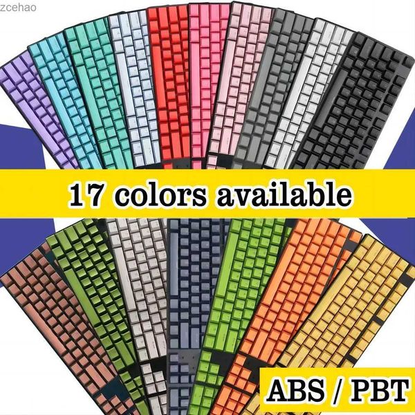 Keyboards 104pcs PBT / ABS Couverture de clé transparente Profil OEM pour le clavier mécanique Double d'objectif Backlight Universal Remplacement Key Cover Kitl2404