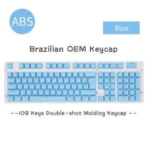 Toetsenboards 108 toetsen Braziliaanse ABNT2 Layout KeyCaps OEM Profiel Dubbel shot ABS KeyCaps voor mechanisch toetsenbord dubbele shot -verlichte sleutelcaps
