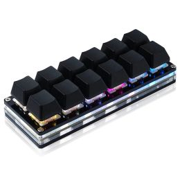 Claviers 12 touches Mini Keyboard de jeu mécanique à un clavier à main un clavier OSU câblé OSU programmable et clavier swappable chaud