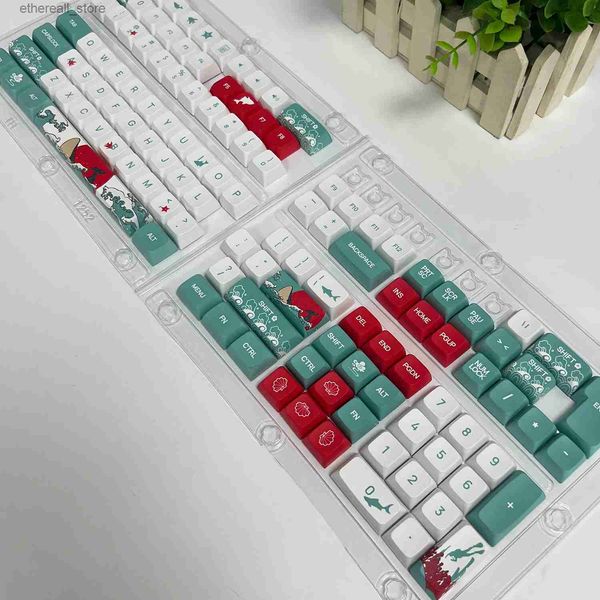 Teclados 124 teclas Coral Sea Keycaps Xda Cherry Profile Pbt Keycap Teclado mecánico personalizado Tapa de tecla individual para interruptor mecánico Mx Q231121