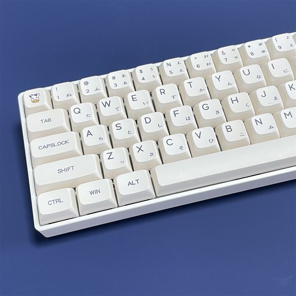 Claviers 124 touches Milk Theme Key Caps XDA Profile PBT Dye Subbed Japonais Minimaliste Blanc Keycaps Pour MX Switch Clavier Mécanique 221123