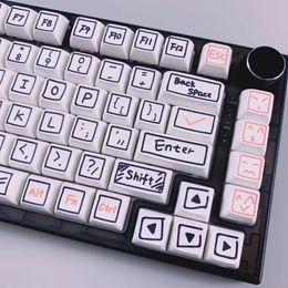 Toetsenborden 125 toetsen graffiti keycap xda profiel pbt keycaps voor mechanisch toetsenbord aangepaste schattige anime sleutelcaps set tester68 rk61 230712