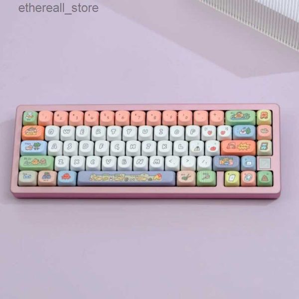 Claviers 129 touches GMK visage souriant Keycaps PBT colorant Sublimation clé capuchon MOA profil Keycap pour Mx Switch bricolage jeu clavier mécanique Q231121