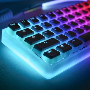 Toetsenborden 129 toetsen Pudding Keycaps OEM-profiel PBT Double S Keycap voor Mx Switch Mechanisch toetsenbord ISO-indeling RGB-verlichte sleutelkappen 230920